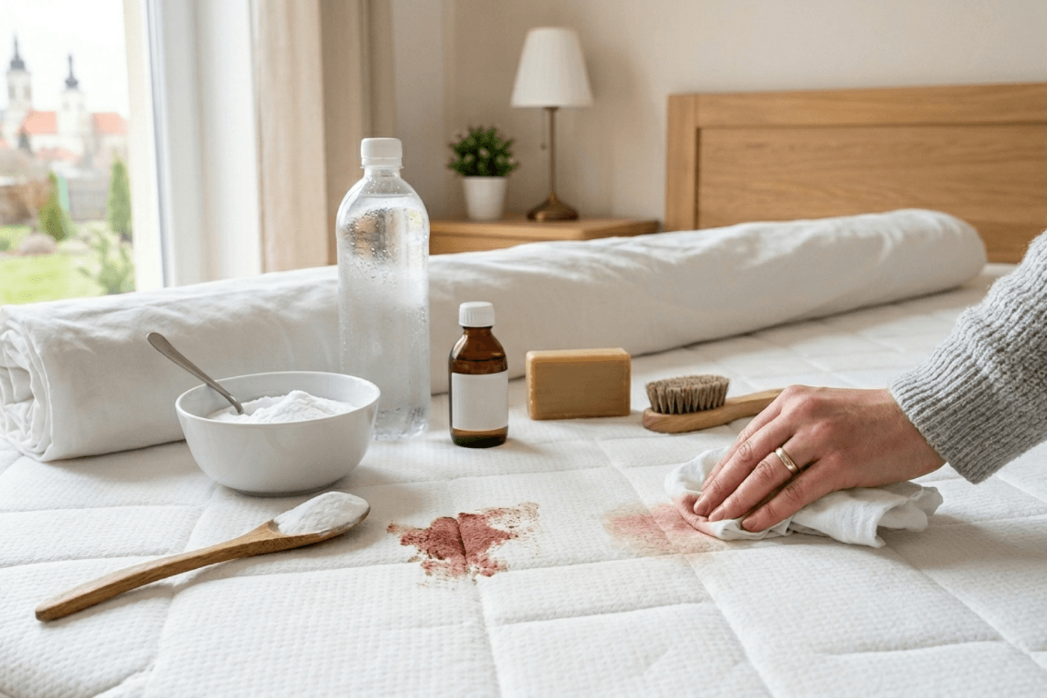 odstraneni krve z matrace